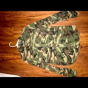 Camouflage button down shirt